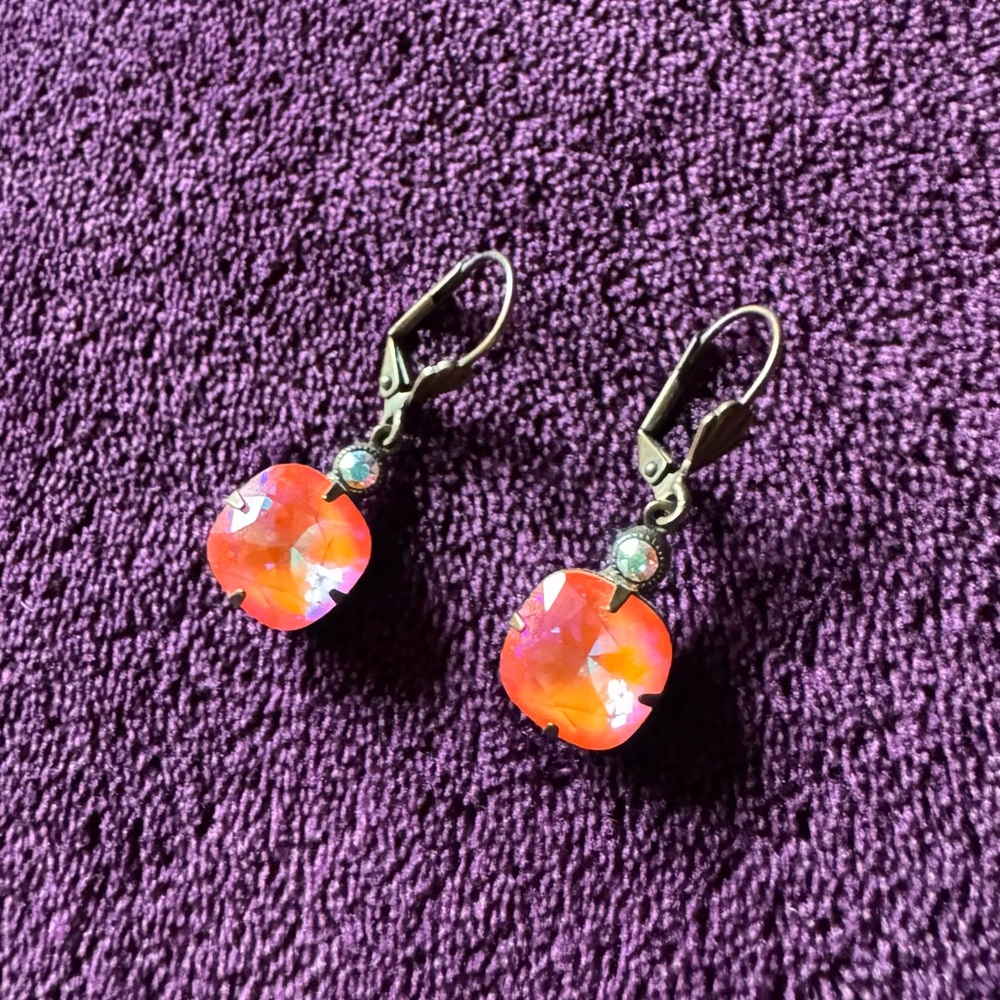 Sorrelli Vibrant Orange Drop Earrings